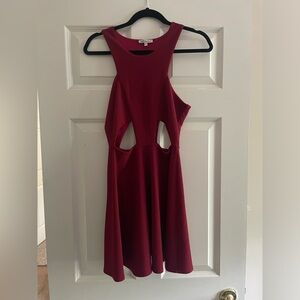 Charlotte Russe Maroon Cut Out Dress